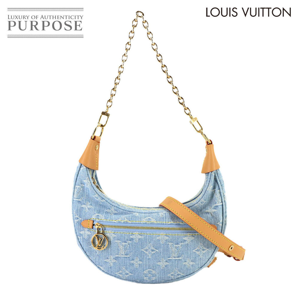 Louis Vuitton LV by the Pool Denim Loop Chain Hand Shoulder Bag Sky Blue
